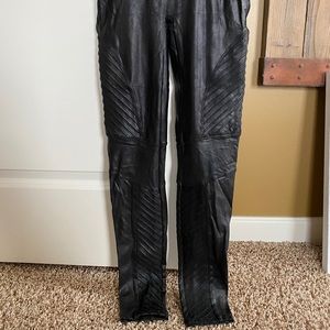 Spanx black moto leggings size M